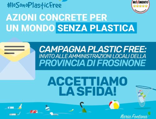 Campagna #PlasticFree: invito alle amministrazioni locali di Frosinone